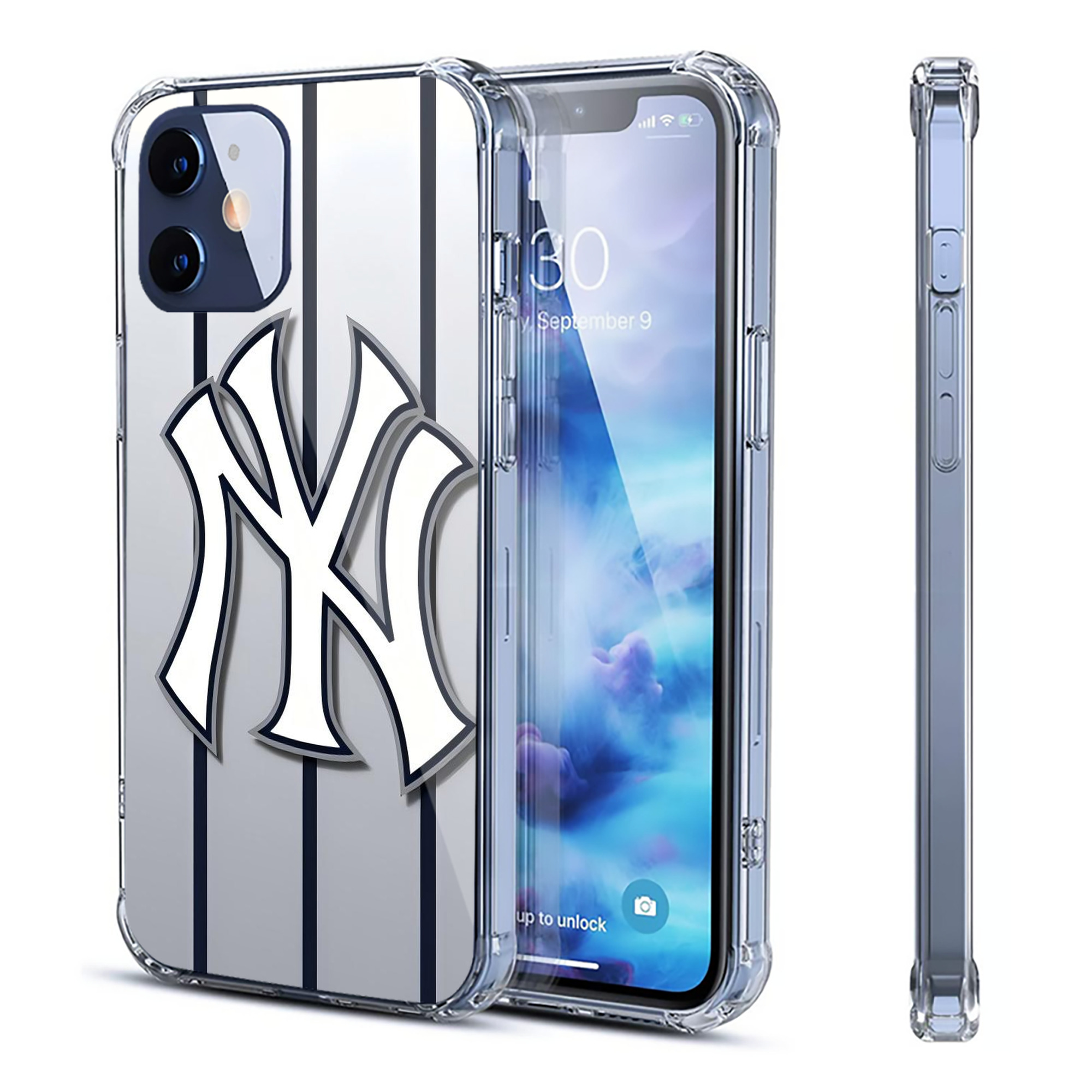 New York Yankees 118 Clear IPhone 12 Case – Soft TPU With UV Print – Enhanced Drop Protection, Precise Fit, Anti-Fingerprint, Customizable Design, Scratch-Resistant, Yellow-Resistant